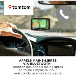 Tomtom GPS Voiture GO Essential, 6 Pouces, Info Trafic, Essai des Alertes de Zones de Danger, Cartes UE, Mise à Jour Via WiFi, A