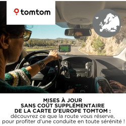 Tomtom GPS Voiture GO Essential, 5 Pouces, Info Trafic, Essai des Alertes de Zones de Danger, Cartes UE, Mise à Jour Via WiFi, A