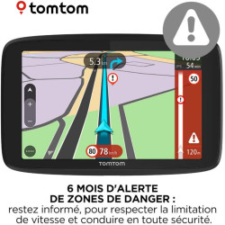 Tomtom GPS Voiture GO Essential, 5 Pouces, Info Trafic, Essai des Alertes de Zones de Danger, Cartes UE, Mise à Jour Via WiFi, A