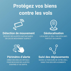 Tracker GPS ZEN L + Convertisseur - Non Brouillable - 1 An Abonnement Offert - Autonomie Illimitée - Géolocalisation Europe - Vo