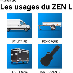 Tracker GPS ZEN L + Convertisseur - Non Brouillable - 1 An Abonnement Offert - Autonomie Illimitée - Géolocalisation Europe - Vo