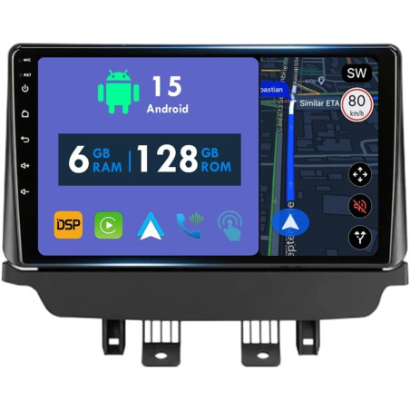 Roverone autoradio gps pour mazda cx3 cx-3 cx 3 pour mazda 2 dk 2014 2015 2016-2021 carplay android auto stéréo bleutooth naviga