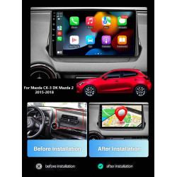 Roverone autoradio gps pour mazda cx3 cx-3 cx 3 pour mazda 2 dk 2014 2015 2016-2021 carplay android auto stéréo bleutooth naviga