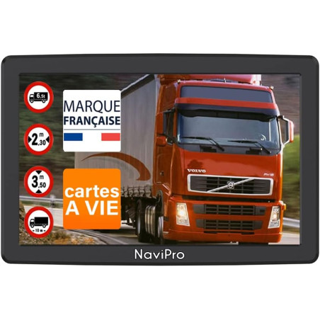 GPS Poids Lourd 9 Pouces Navipro 9XLs GPS pour Camion et Bus, Voiture Europe 48 Pays