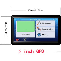 NEWFUN GPS Voiture,5 Pouce GPS Poids Lourds,Auto Navigation avec HD Écran Tactile,Multi-Languages Guidage Vocale 2025 Cartograph