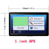 NEWFUN GPS Voiture,5 Pouce GPS Poids Lourds,Auto Navigation avec HD Écran Tactile,Multi-Languages Guidage Vocale 2025 Cartograph