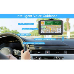 NEWFUN GPS Voiture,5 Pouce GPS Poids Lourds,Auto Navigation avec HD Écran Tactile,Multi-Languages Guidage Vocale 2025 Cartograph