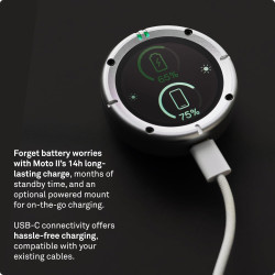 Beeline Moto II Traqueur GPS de Moto Nouvelle génération | Design Compact, Construction étanche, Affichage Simple et Batterie de