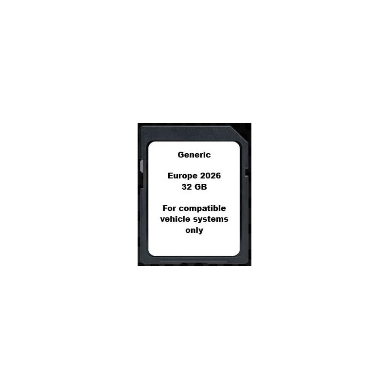 Générique - Carte SD Carte mémoire de Navigation GPS Europe 2026, 32 Go – Compatible avec Certains systèmes Volkswagen, Skoda, S