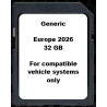 Générique - Carte SD Carte mémoire de Navigation GPS Europe 2026, 32 Go – Compatible avec Certains systèmes Volkswagen, Skoda, S