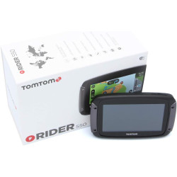 TomTom GPS Moto RIDER 550 - 4, 3 pouces, Cartographie Monde, Traffic, Alertes des zones de Danger, Appel Mains-Libres, 1GF0.002.