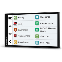 Garmin Campervan – GPS pour Mini Vans avec écran Couleur de 6,65" – Spécial Road Trips - Carte Europe entière 46 Pays Noir