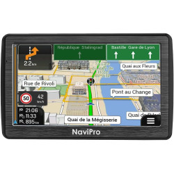 GPS Camping Car, Voiture, 7 Pouces NaviPro Active, GPS avec Camera de recul sans Fil, Ventouse Aimanté, Europe + Maroc, Aires de