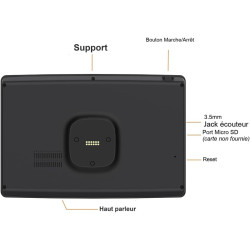 GPS Camping Car, Voiture, 7 Pouces NaviPro Active, GPS avec Camera de recul sans Fil, Ventouse Aimanté, Europe + Maroc, Aires de