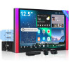 [12.5" QLED] X10 AI Autoradio Android, 1DIN & 2 DIN, Écran Flexview, DVR Double caméra, Vision IA, LiveView à Distance, 8G+128G,