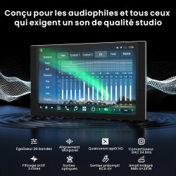 [12.5" QLED] X10 AI Autoradio Android, 1DIN & 2 DIN, Écran Flexview, DVR Double caméra, Vision IA, LiveView à Distance, 8G+128G,