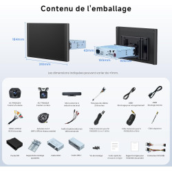 [12.5" QLED] X10 AI Autoradio Android, 1DIN & 2 DIN, Écran Flexview, DVR Double caméra, Vision IA, LiveView à Distance, 8G+128G,
