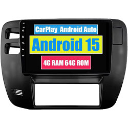 Roverone autoradio carplay autoradio pour nissan patrol y61 1997 1998 1999 2000-2005 android auto écran tactile gps bleutooth wi