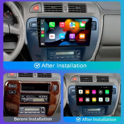 Roverone autoradio carplay autoradio pour nissan patrol y61 1997 1998 1999 2000-2005 android auto écran tactile gps bleutooth wi