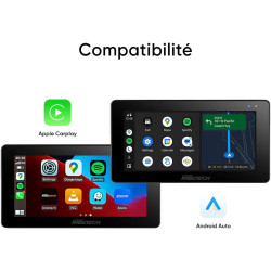 Kraft 5.5 Système Intelligent pour Motos BMW, Écran 5,5 Pouces, CarPlay/Android Auto, Navigation GPS Waze/Maps, Plug & Play, Con