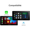 Kraft 5.5 Système Intelligent pour Motos BMW, Écran 5,5 Pouces, CarPlay/Android Auto, Navigation GPS Waze/Maps, Plug & Play, Con
