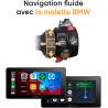 Kraft 5.5 Système Intelligent pour Motos BMW, Écran 5,5 Pouces, CarPlay/Android Auto, Navigation GPS Waze/Maps, Plug & Play, Con