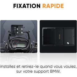 Kraft 5.5 Système Intelligent pour Motos BMW, Écran 5,5 Pouces, CarPlay/Android Auto, Navigation GPS Waze/Maps, Plug & Play, Con