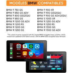 Kraft 5.5 Système Intelligent pour Motos BMW, Écran 5,5 Pouces, CarPlay/Android Auto, Navigation GPS Waze/Maps, Plug & Play, Con