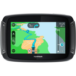 TomTom GPS Moto RIDER 500 - 4, 3 pouces, Cartographie Europe, TomTom Traffic, Alertes des zones de Danger, Appel Mains-Libres