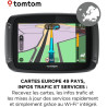 TomTom GPS Moto RIDER 500 - 4, 3 pouces, Cartographie Europe, TomTom Traffic, Alertes des zones de Danger, Appel Mains-Libres