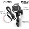 TomTom GPS Moto RIDER 500 - 4, 3 pouces, Cartographie Europe, TomTom Traffic, Alertes des zones de Danger, Appel Mains-Libres