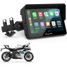 Carpuride w502 écran moto 5" gps avec carplay sans fil & android auto - écran tactile ips étanche ip67, double bleutooth, naviga