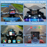 Carpuride w502 écran moto 5" gps avec carplay sans fil & android auto - écran tactile ips étanche ip67, double bleutooth, naviga