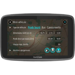 TomTom GPS Poids Lourds GO Professional 520 - 5 pouces, Cartographie Europe 49, Trafic via Smartphone