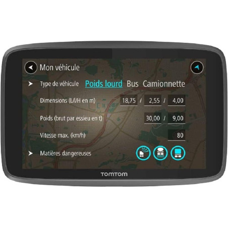 TomTom GPS Poids Lourds GO Professional 520 - 5 pouces, Cartographie Europe 49, Trafic via Smartphone