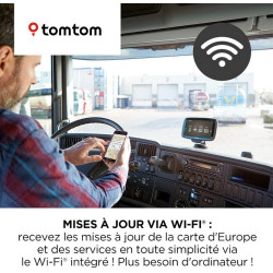 TomTom GPS Poids Lourds GO Professional 520 - 5 pouces, Cartographie Europe 49, Trafic via Smartphone