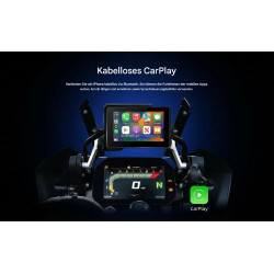 Écran 5" sans Fil CarPlay & Android Auto pour Moto BMW, Plug & Play sur Support de Navigation d'origine, Compatible R1250GS R120