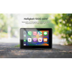 Écran 5" sans Fil CarPlay & Android Auto pour Moto BMW, Plug & Play sur Support de Navigation d'origine, Compatible R1250GS R120