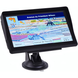 GPS Voiture, Carte de l'europe 2025, 7 Pouces/18CM, Navigation Hors Ligne, Mises à Jour Gratuites, Voix Réelles, Alerte Vitesse 