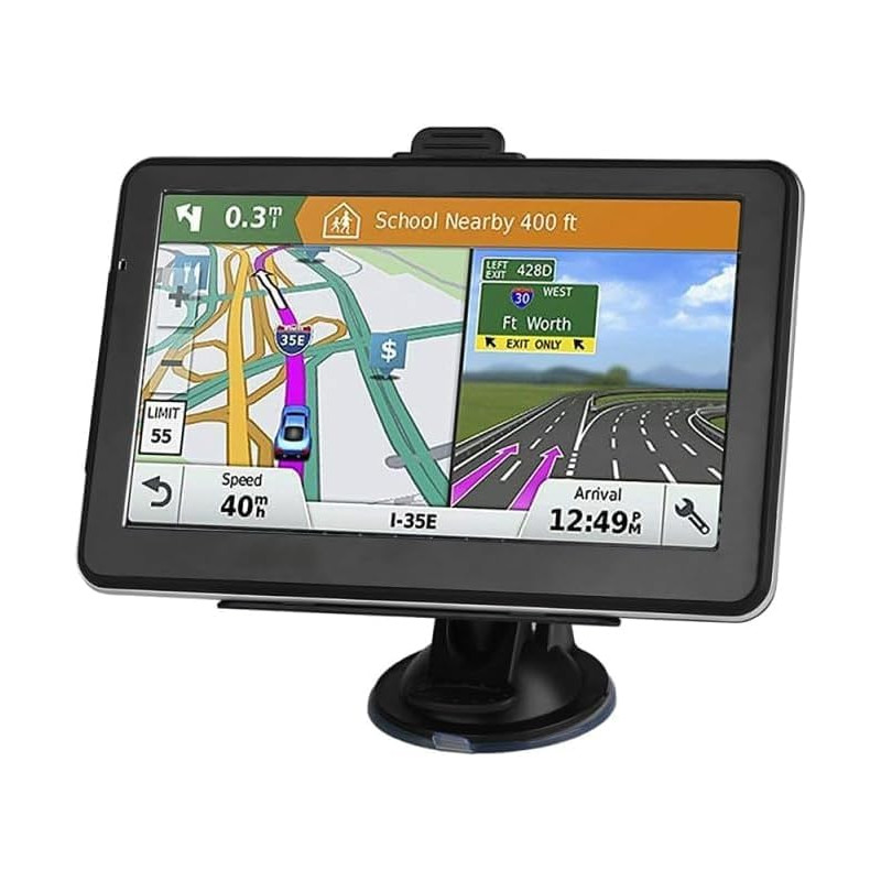 Riloer GPS Poids Lourds GPS Voiture 7 Pouces 2025 avec Cartes Europe à Vie Navigation Intelligente, Alerte Radar, Écran HD, Émet