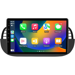 hizpo 9 pouces écran tactile Autoradio compatible avec Fiat 500 2007-2014 avec Carplay/Android Auto 4-core UPC 2+32GB DAB Adapta