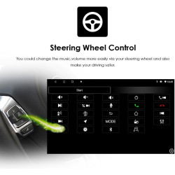 hizpo 9 pouces écran tactile Autoradio compatible avec Fiat 500 2007-2014 avec Carplay/Android Auto 4-core UPC 2+32GB DAB Adapta