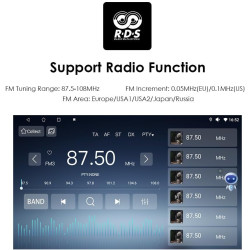 hizpo 9 pouces écran tactile Autoradio compatible avec Fiat 500 2007-2014 avec Carplay/Android Auto 4-core UPC 2+32GB DAB Adapta
