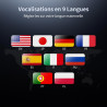 Fodsports t5 intercom moto bleutooth 5.4 avec assistant vocal en 9 langues, système de communication moto avec partage de musiqu