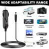 Chargeur Auto 12V 2A avec 8 Embouts Interchangeables Alimentation DC Allume Cigare 24W pour DVD GPS Caméra Tablette Haut-Parleur