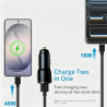 Chargeur Voiture Rapide pour Samsung Galaxy S26 Ultra/S25 Plus/S24 FE/S23 S22 S21 S20,A57 5G A37 A27 A56 A36 A26 A55 A35 A26 A54