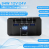 Thlevel Chargeur de Voiture pour téléphone Charge Rapide 12V Prise USB C Double 36W PD3.0 et Double 18W QC3.0 Étanche avec Voltm