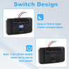Thlevel Chargeur de Voiture pour téléphone Charge Rapide 12V Prise USB C Double 36W PD3.0 et Double 18W QC3.0 Étanche avec Voltm