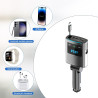 Adaptateur bleutooth 5.3 80,5 w pour voiture, allume-cigare 3 en 1, émetteur usb & fm, avec câble rétractable de type c de 1 m, 