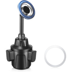 Support de téléphone pour voiture compatible avec MagSafe, rotation à 360° et bras extensible rapide, support de téléphone pour 